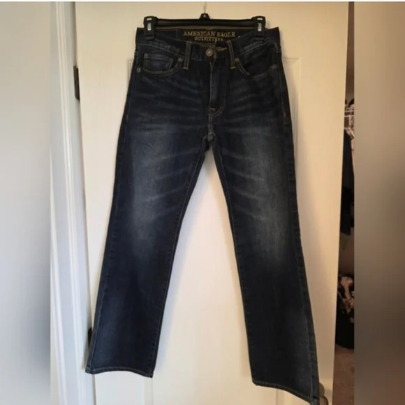 American Eagle Outfitters Dark Wash Straight Leg Jeans - Picture 1 of 3